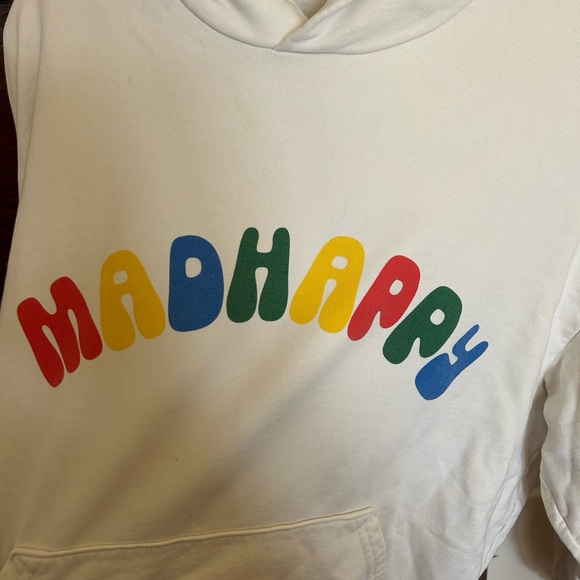 Madhappy Off-White Hoodie with Multicolor Logo - Picture 2 of 5